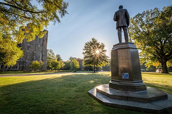 JB Duke Statue in the Able Quad at Duke University