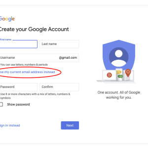 Google account sign up